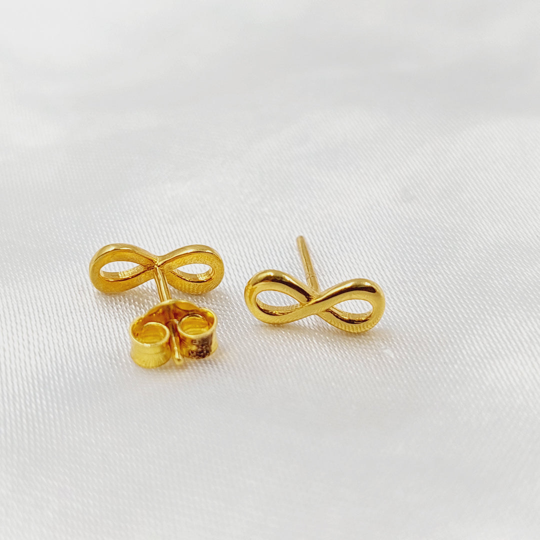 21K حلق برغي اطفال-مجوهرات الشيخ سعيد-Saeed Jewelry 