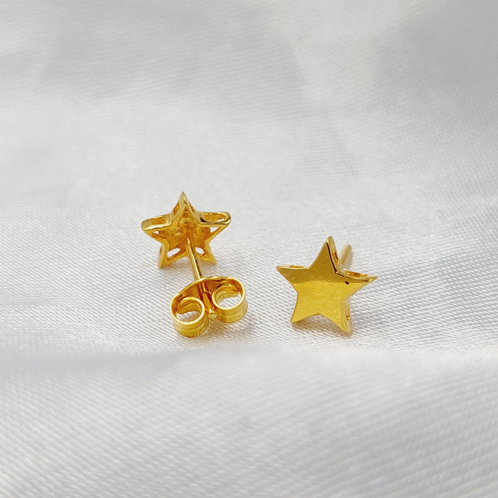 Children's Screw Earrings Made of 21K Gold by Saeed Jewelry 