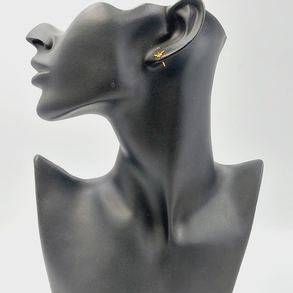 21K حلق برغي اطفال-مجوهرات الشيخ سعيد-Saeed Jewelry 