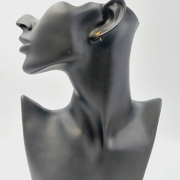 21K حلق برغي اطفال-مجوهرات الشيخ سعيد-Saeed Jewelry 