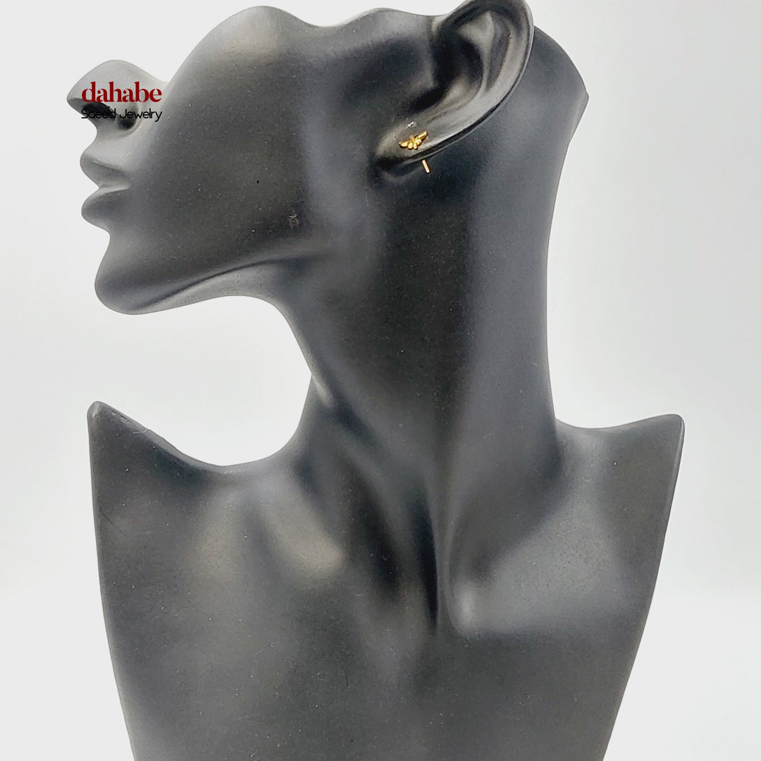 21K Gold Butterfly Kids Stud Earrings