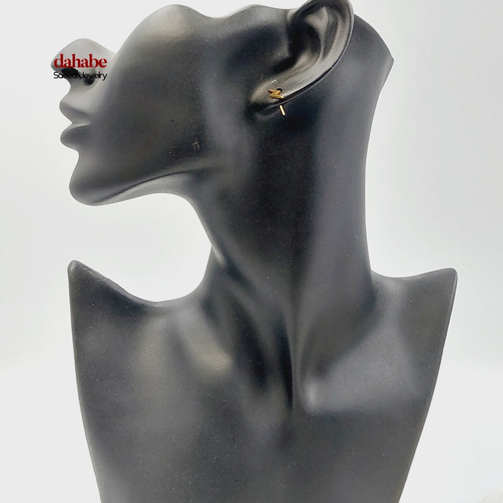 21K Gold Lightning Bolt Kids Stud Earrings