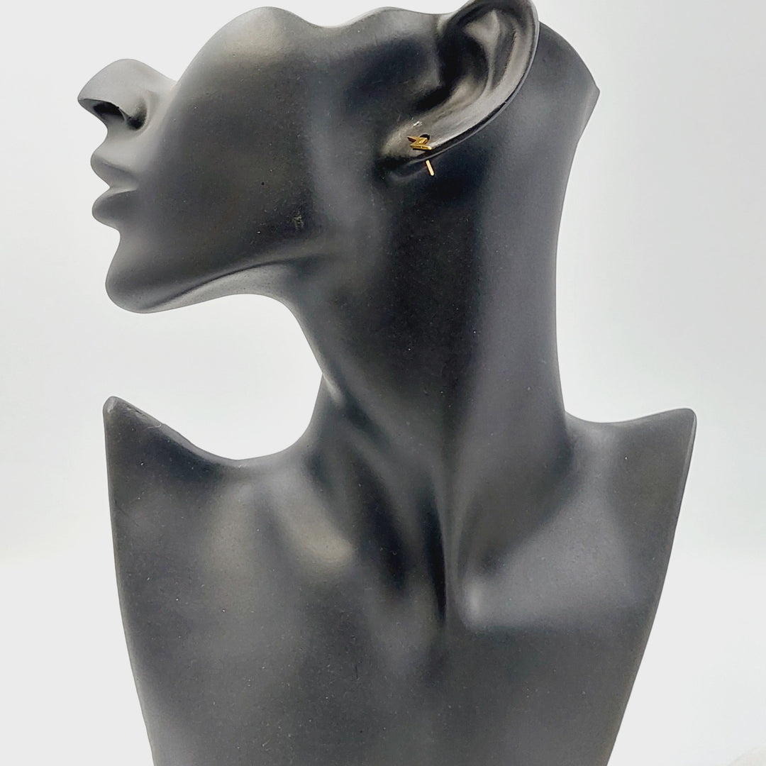 21K حلق برغي اطفال-مجوهرات الشيخ سعيد-Saeed Jewelry 