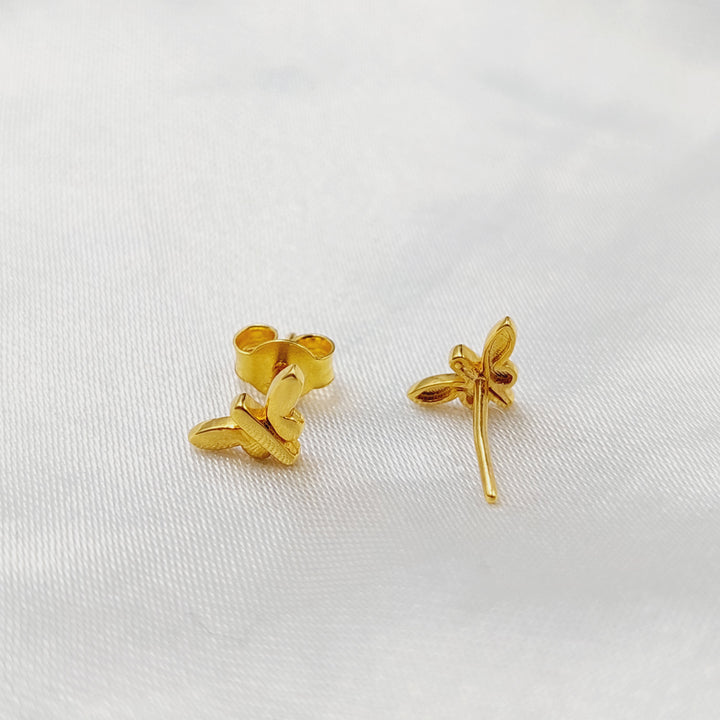 21K حلق برغي اطفال-مجوهرات الشيخ سعيد-Saeed Jewelry 