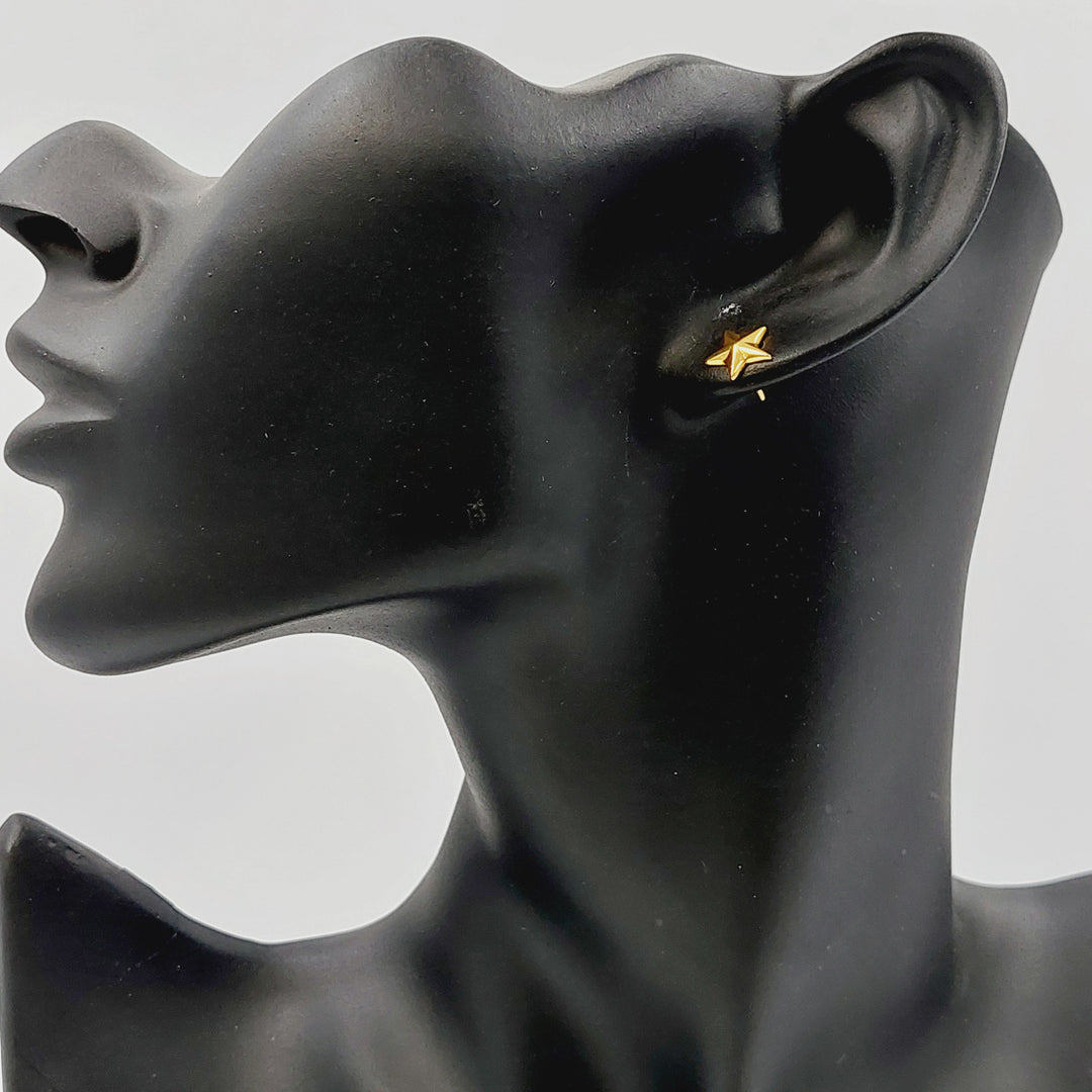 Children's Screw Earrings Made of 21K Gold by Saeed Jewelry 