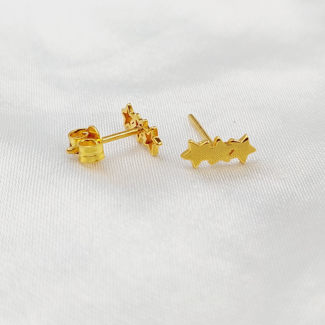 Children's Screw Earrings Made of 21K Gold by Saeed Jewelry 
