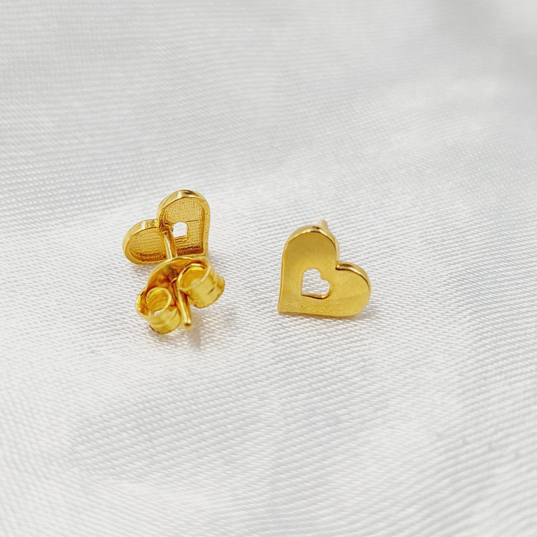 Children's Screw Earrings Made of 21K Gold by Saeed Jewelry 