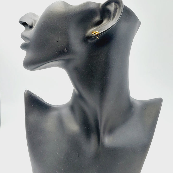 21K حلق برغي اطفال-مجوهرات الشيخ سعيد-Saeed Jewelry 