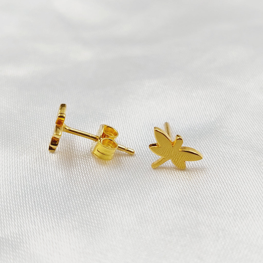 21K حلق برغي اطفال-مجوهرات الشيخ سعيد-Saeed Jewelry 