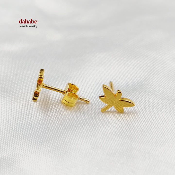 21K Gold Kids Butterfly Stud Earrings