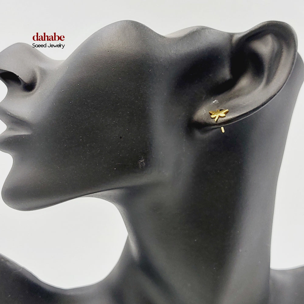 21K Gold Dragonfly Kids Stud Earrings
