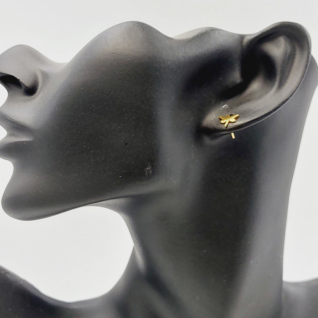 21K حلق برغي اطفال-مجوهرات الشيخ سعيد-Saeed Jewelry 