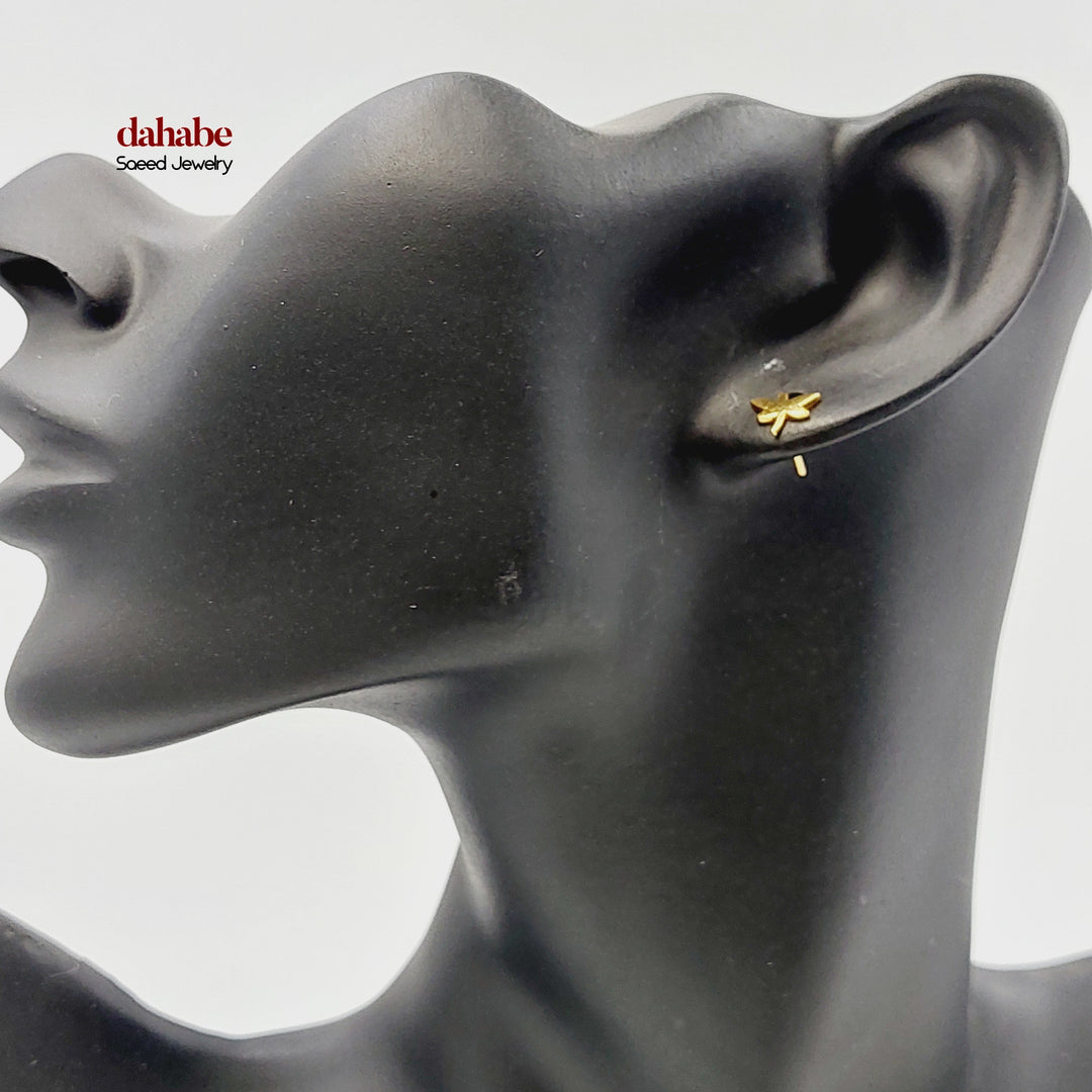 21K Gold Kids Butterfly Stud Earrings