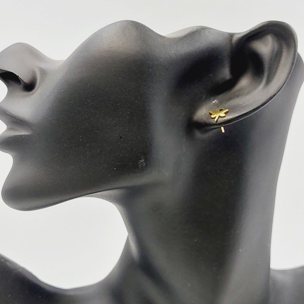 21K حلق برغي اطفال-مجوهرات الشيخ سعيد-Saeed Jewelry 