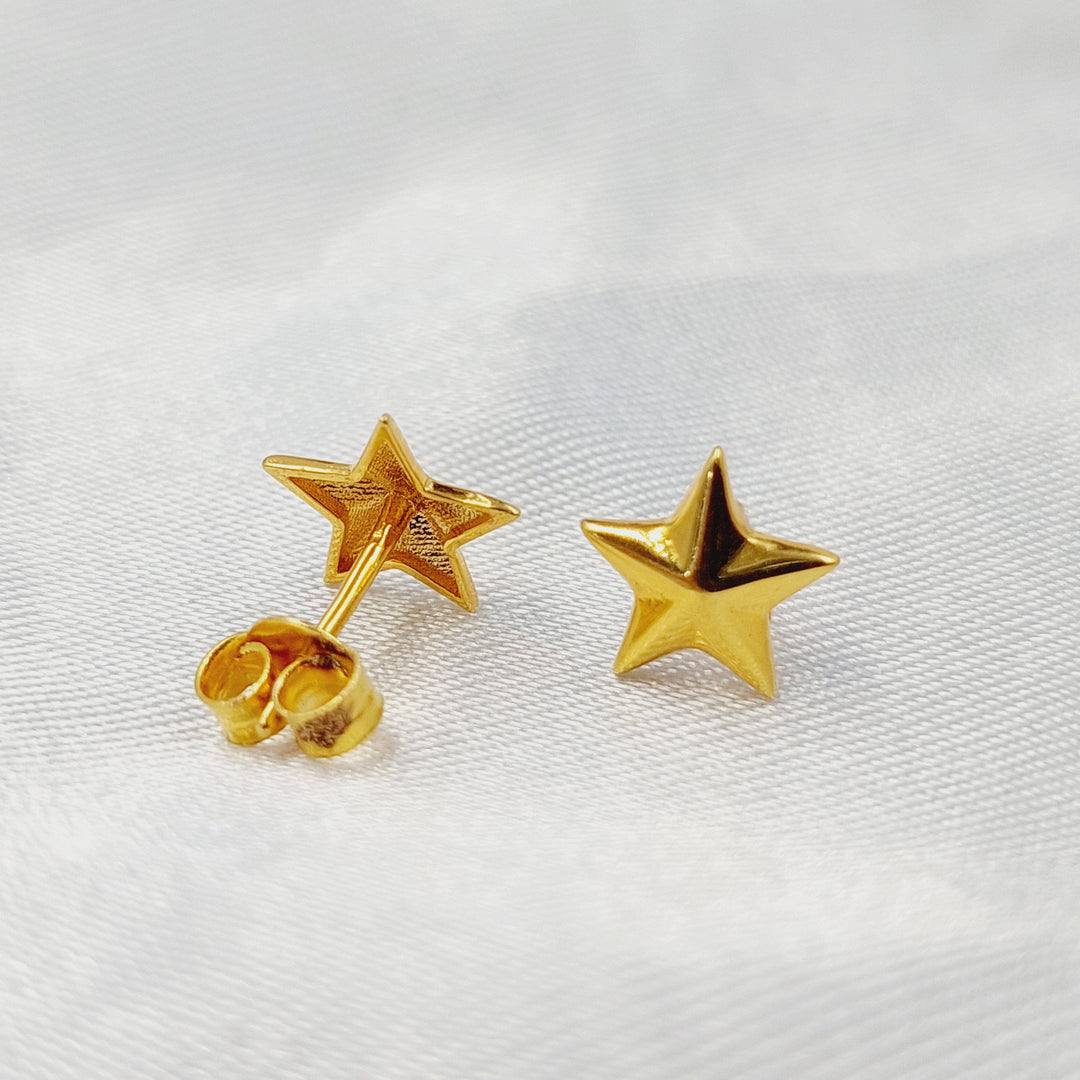 Children's Screw Earrings Made of 21K Gold by Saeed Jewelry 