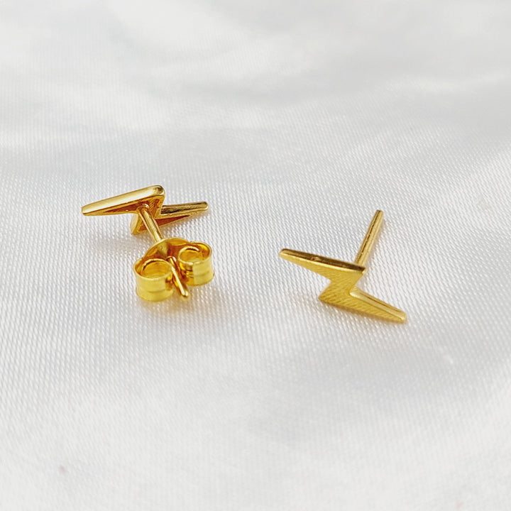 21K حلق برغي اطفال-مجوهرات الشيخ سعيد-Saeed Jewelry 