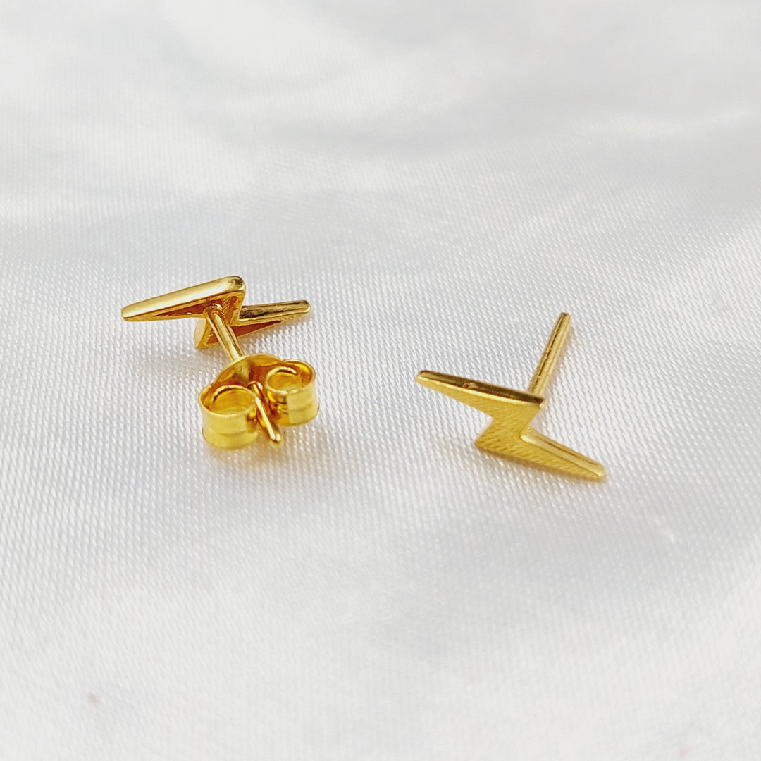 21K حلق برغي اطفال-مجوهرات الشيخ سعيد-Saeed Jewelry 