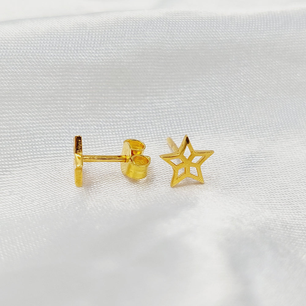 21K حلق برغي اطفال-مجوهرات الشيخ سعيد-Saeed Jewelry 