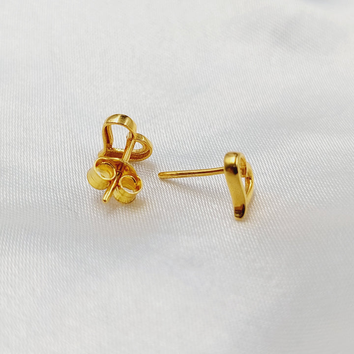 Children's Screw Earrings Made of 21K Gold by Saeed Jewelry 