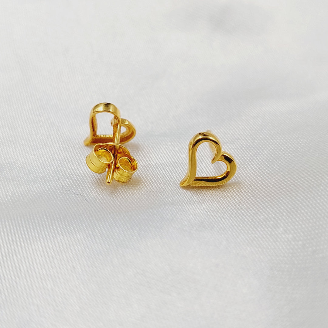 Children's Screw Earrings Made of 21K Gold by Saeed Jewelry 