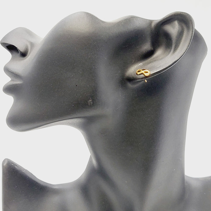21K حلق برغي اطفال-مجوهرات الشيخ سعيد-Saeed Jewelry 