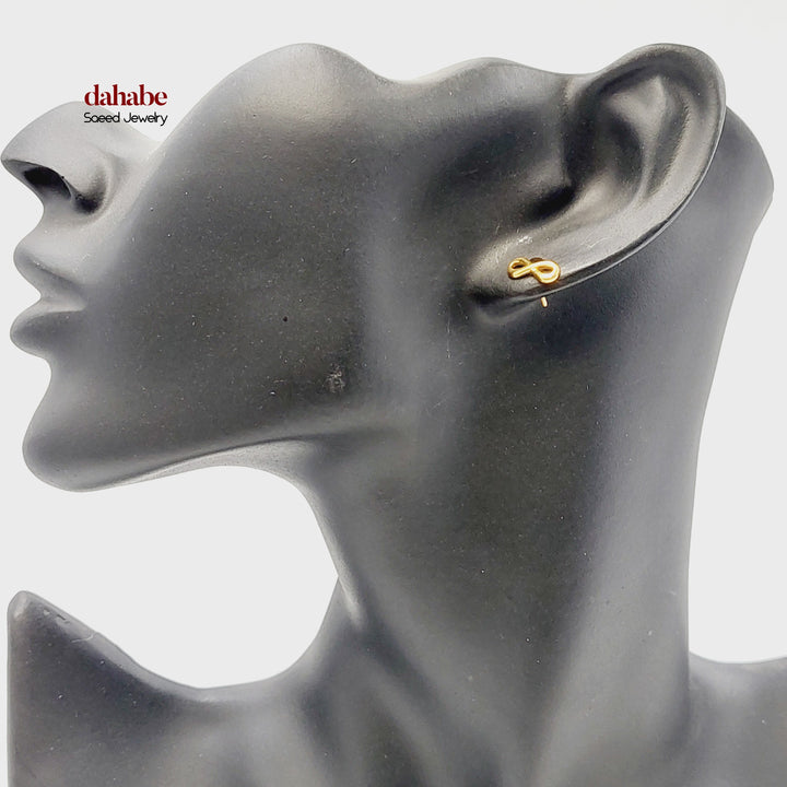 21K Gold Infinity Kids Stud Earrings