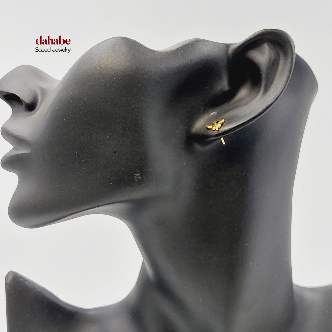 21K Gold Butterfly Kids Stud Earrings