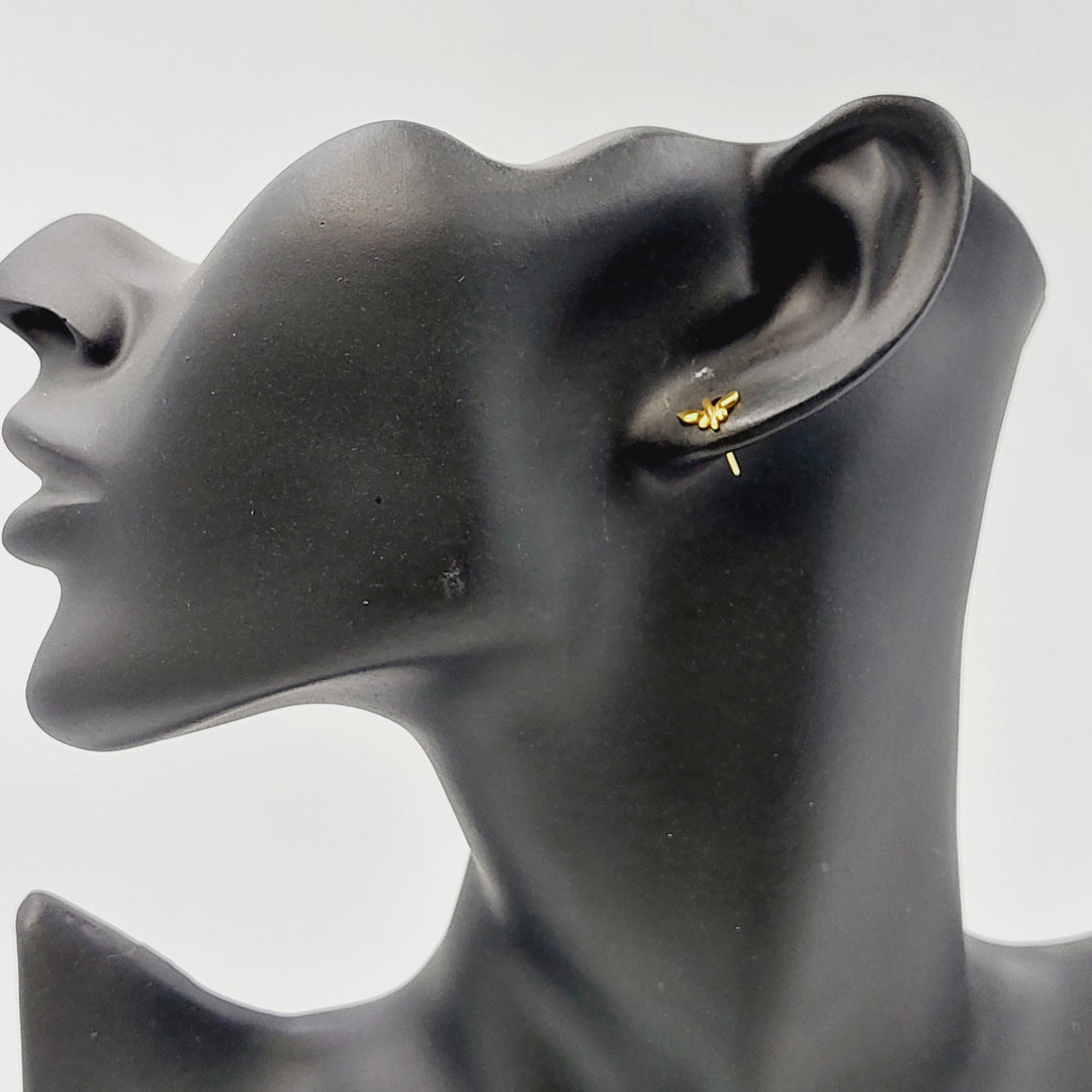 21K حلق برغي اطفال-مجوهرات الشيخ سعيد-Saeed Jewelry 