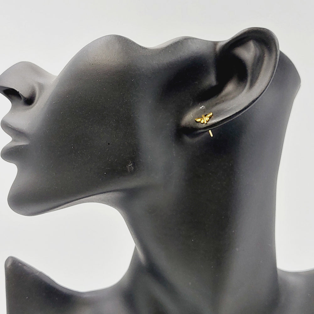 21K حلق برغي اطفال-مجوهرات الشيخ سعيد-Saeed Jewelry 