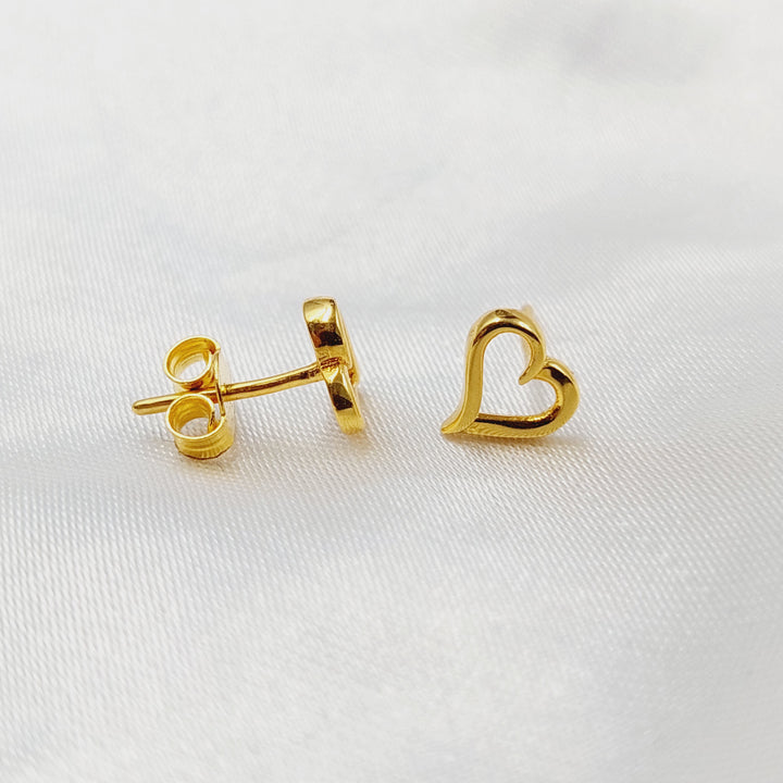 Children's Screw Earrings Made of 21K Gold by Saeed Jewelry 