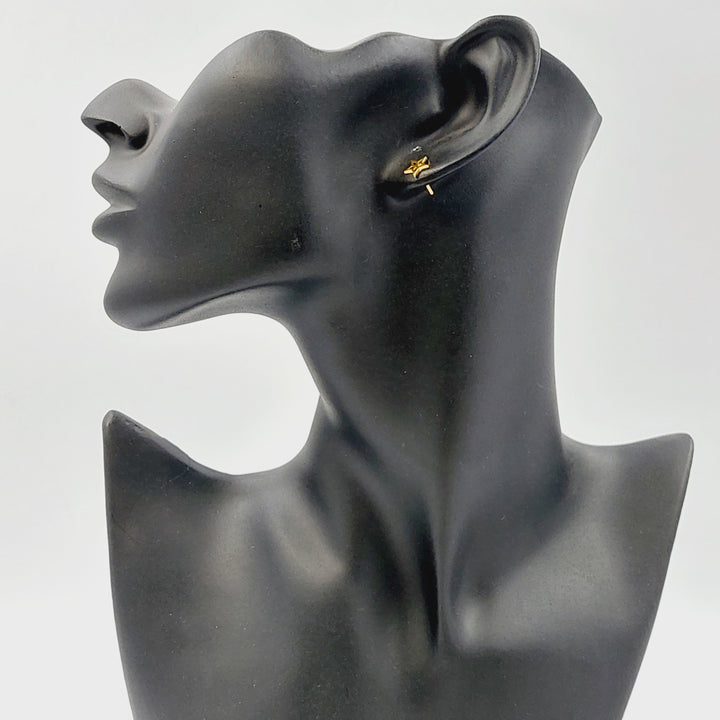 21K حلق برغي اطفال-مجوهرات الشيخ سعيد-Saeed Jewelry 