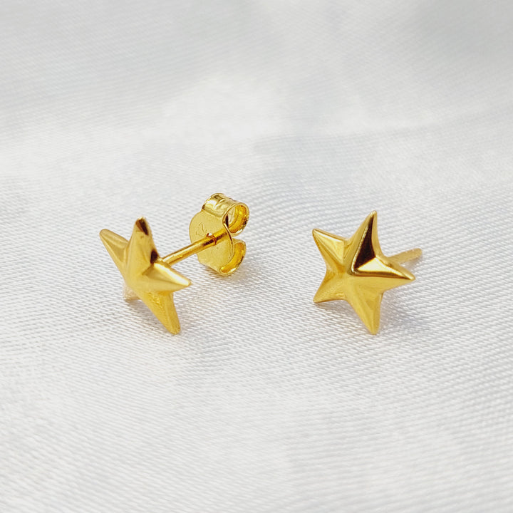 Children's Screw Earrings Made of 21K Gold by Saeed Jewelry 