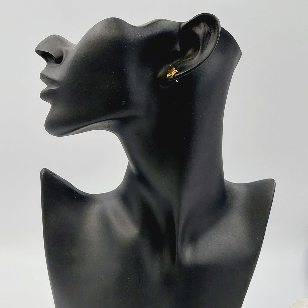 Children's Screw Earrings Made of 21K Gold by Saeed Jewelry 