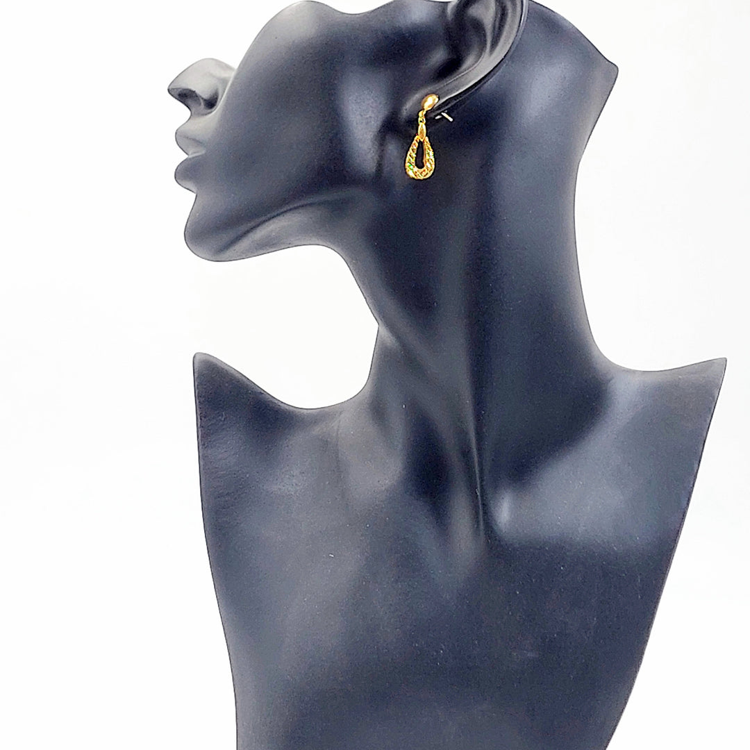 Deluxe Screw Earrings Made of 21K Gold by Saeed Jewelry 