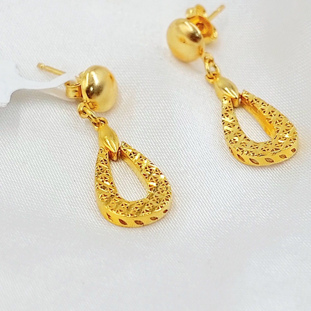 Deluxe Screw Earrings Made of 21K Gold by Saeed Jewelry 