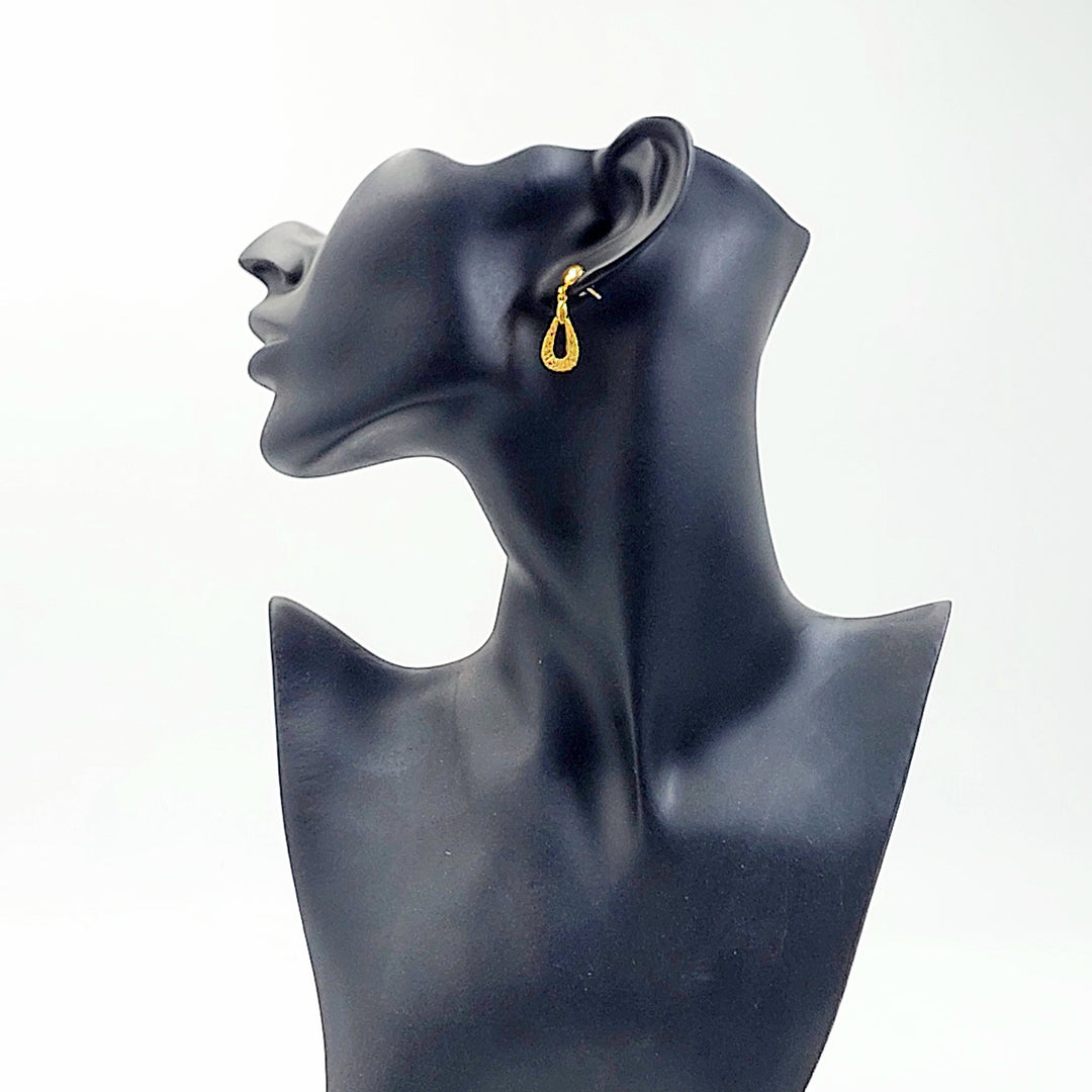 Deluxe Screw Earrings Made of 21K Gold by Saeed Jewelry 