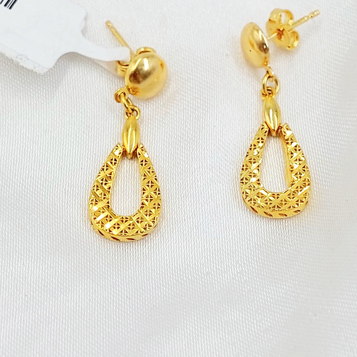Deluxe Screw Earrings Made of 21K Gold by Saeed Jewelry 