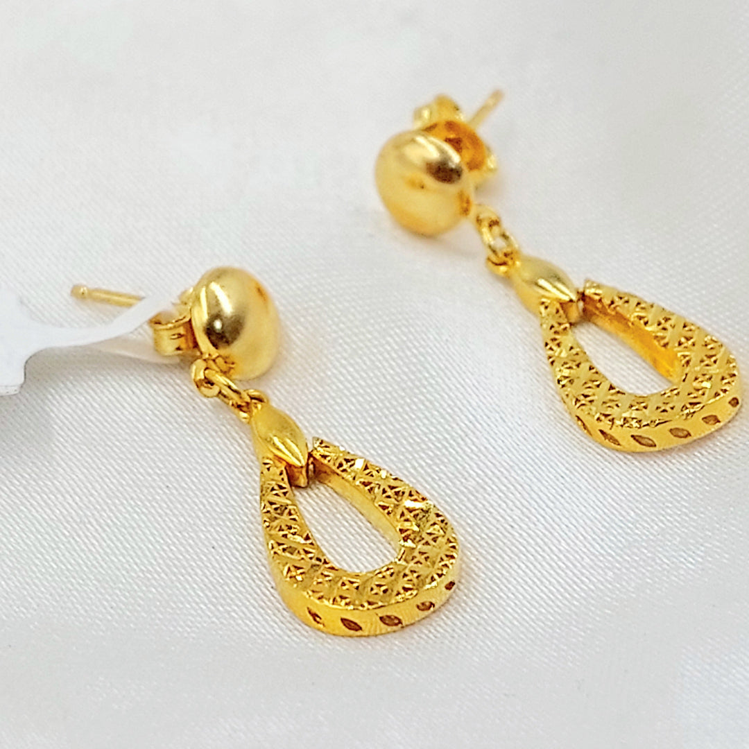 Deluxe Screw Earrings Made of 21K Gold by Saeed Jewelry 