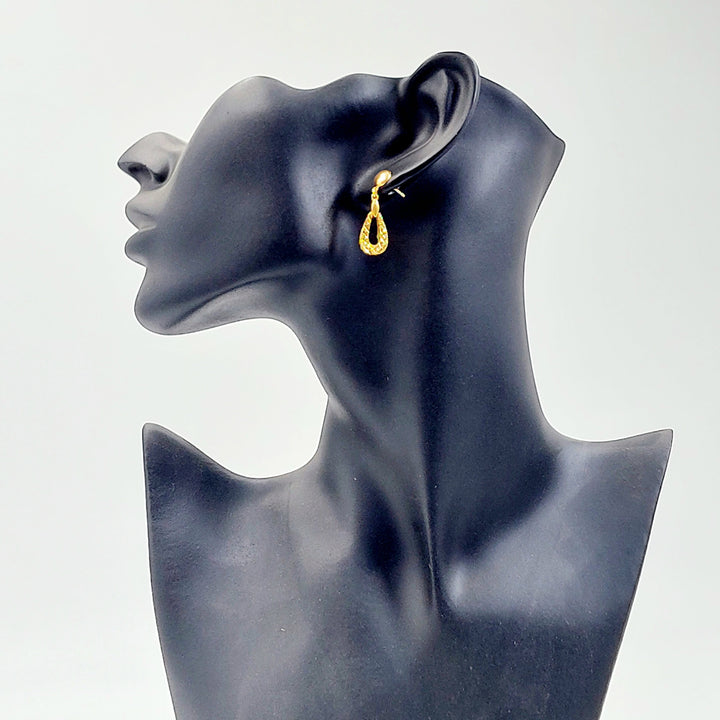 Deluxe Screw Earrings Made of 21K Gold by Saeed Jewelry 