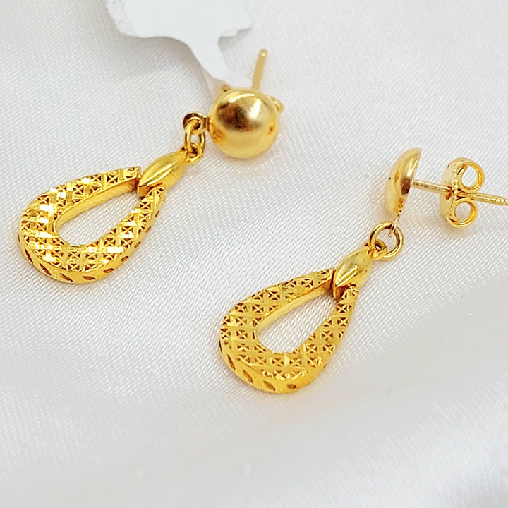 Deluxe Screw Earrings Made of 21K Gold by Saeed Jewelry 