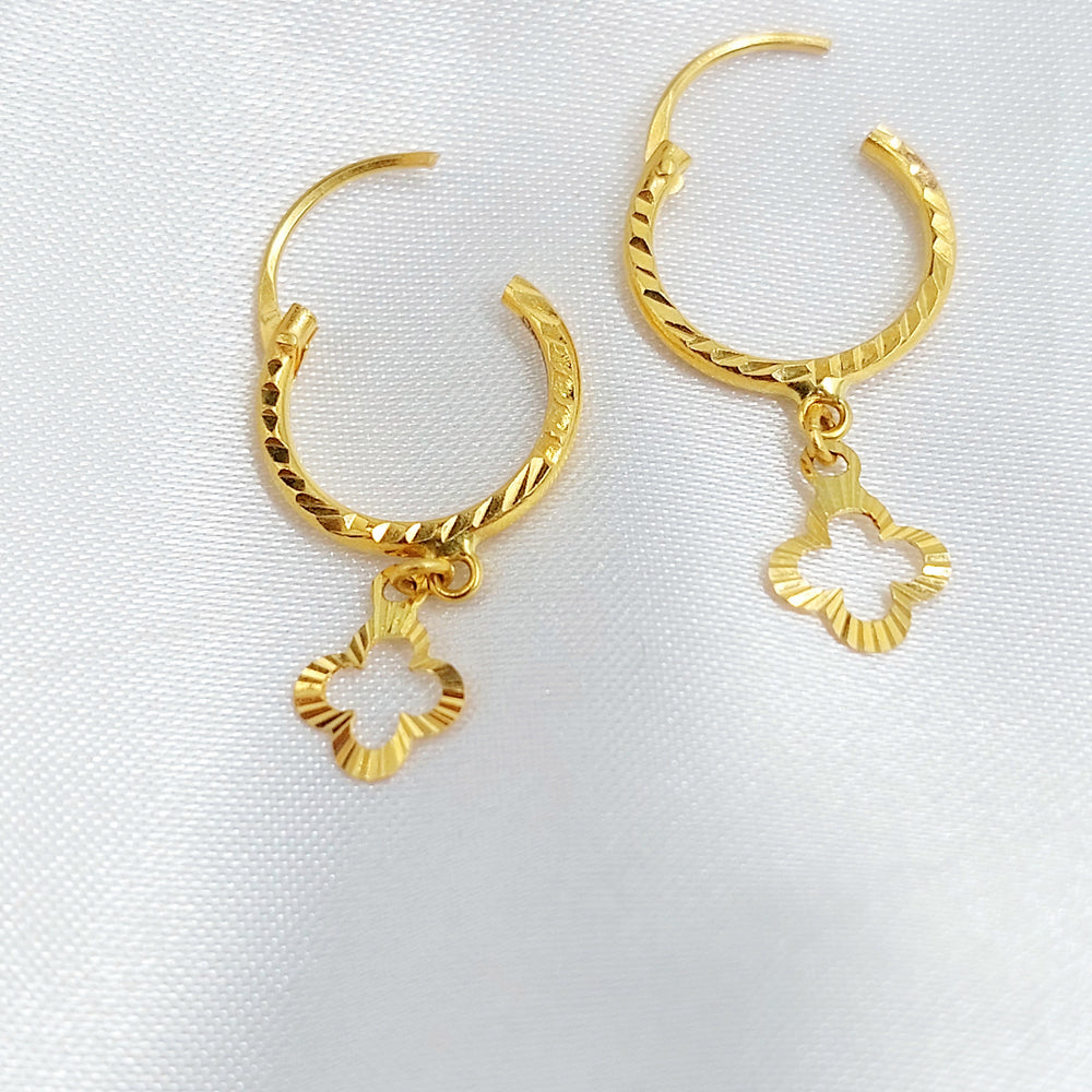 21K حلق ذبلة-مجوهرات الشيخ سعيد-Saeed Jewelry 