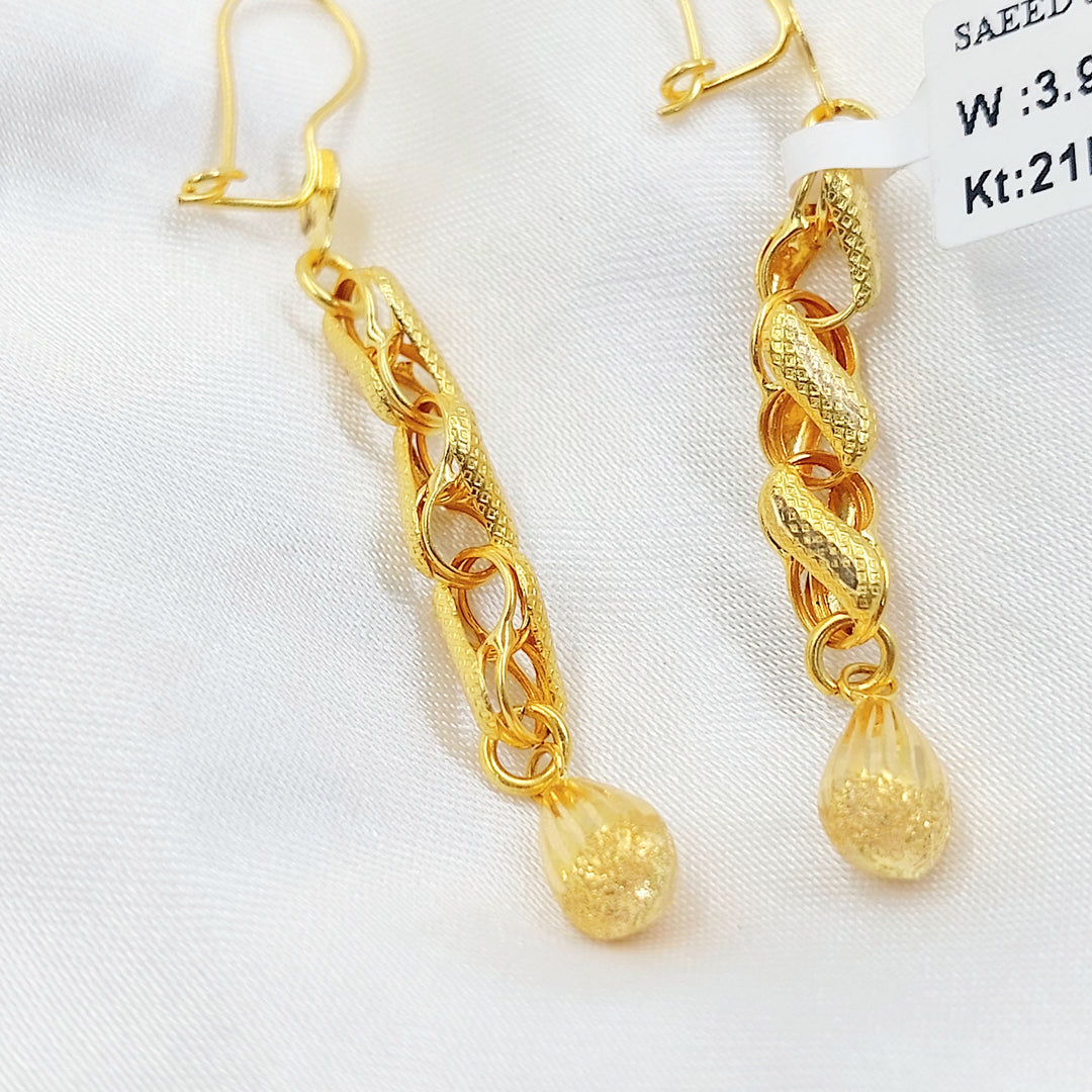 21K حلق لوزة-مجوهرات الشيخ سعيد-Saeed Jewelry 
