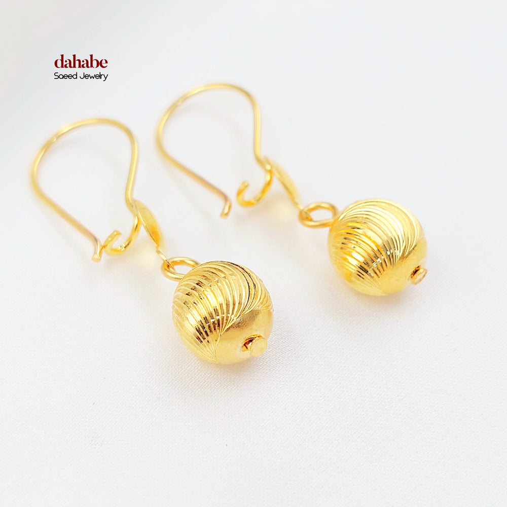 21K حلق مسبحة-مجوهرات الشيخ سعيد-Saeed Jewelry 