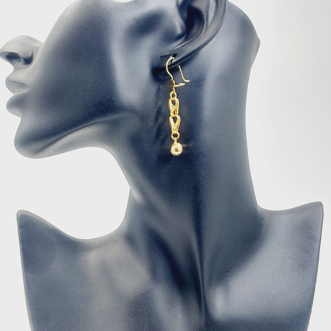 Balls Earrings Made of 21K Gold by Saeed Jewelry 