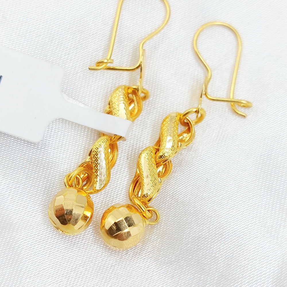 Balls Earrings Made of 21K Gold by Saeed Jewelry 
