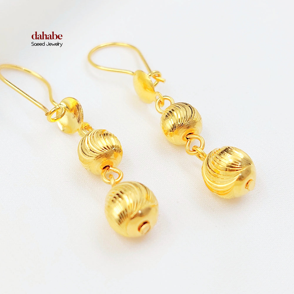 21K حلق مسبحة-مجوهرات الشيخ سعيد-Saeed Jewelry 