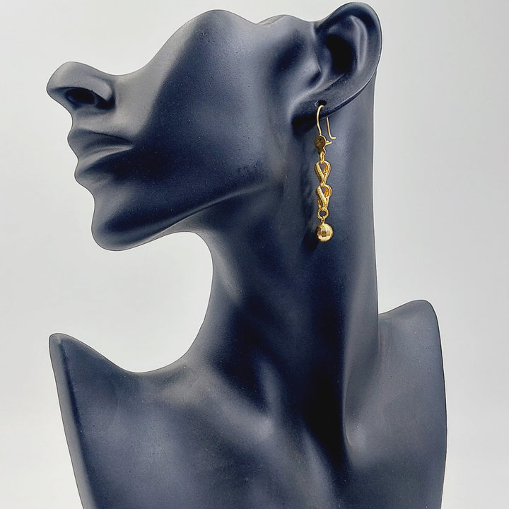 Balls Earrings Made of 21K Gold by Saeed Jewelry 