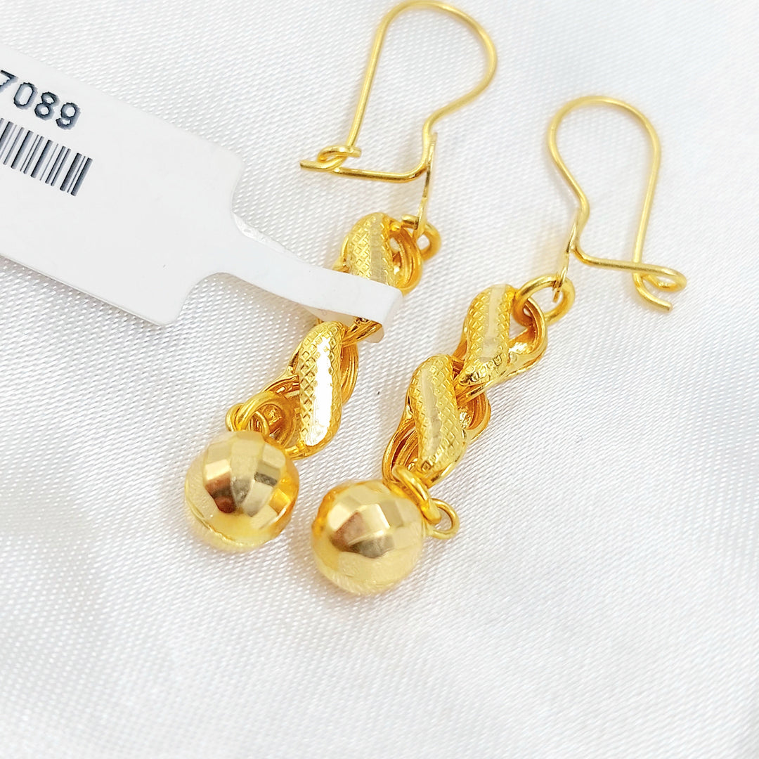 Balls Earrings Made of 21K Gold by Saeed Jewelry 