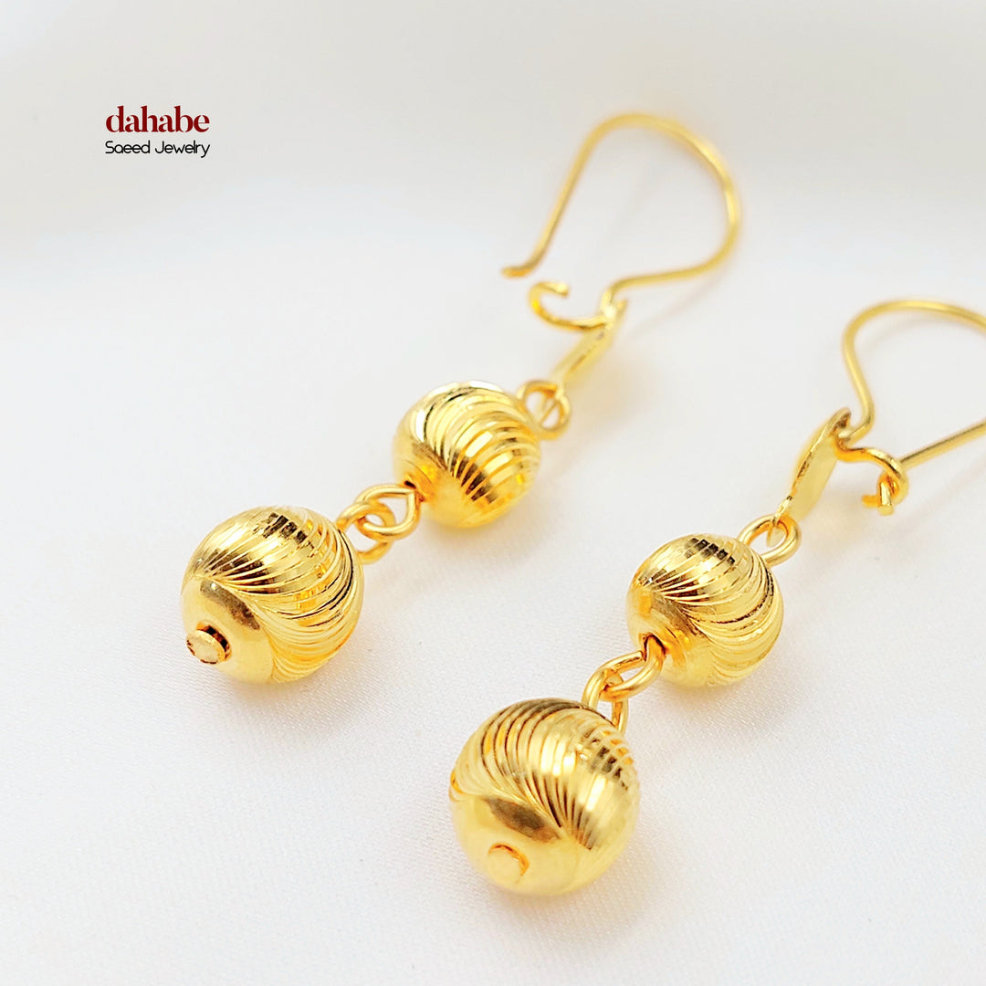 21K حلق مسبحة-مجوهرات الشيخ سعيد-Saeed Jewelry 