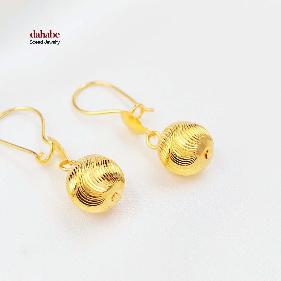 21K حلق مسبحة-مجوهرات الشيخ سعيد-Saeed Jewelry 